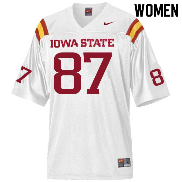 Iowa State Cyclones Women's #87 Easton Dean Nike NCAA Authentic White College Stitched Football Jersey ZA42B87DM